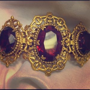 Victorian Faux Ruby Bracelet